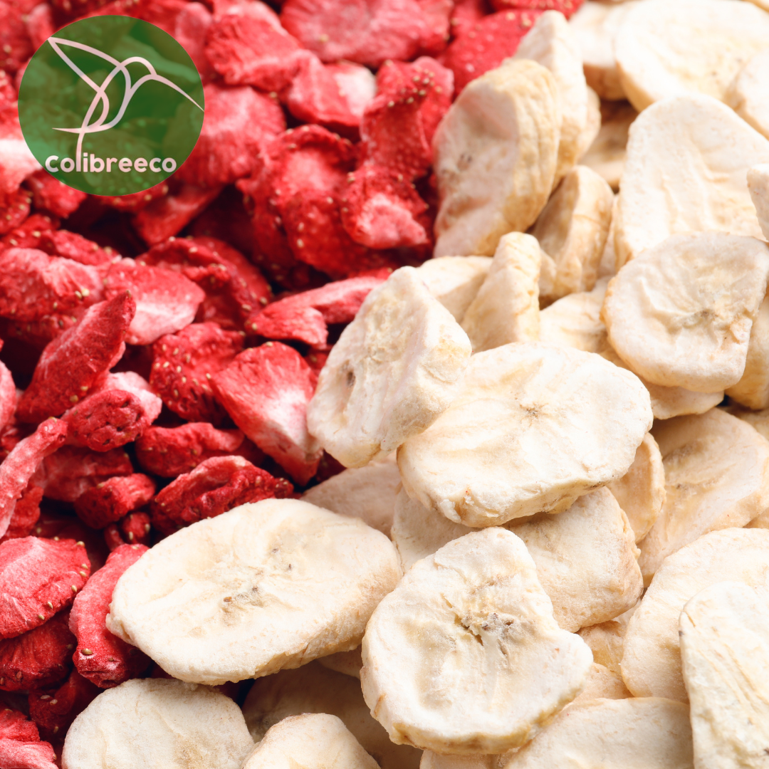 Freeze-Dried Mix Strawberries-Banana, Real & Crunchy Fruit Snack