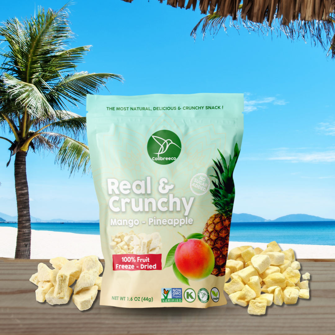 Freeze-Dried Mix Mango-Pineapple, Real & Crunchy Fruit Snack