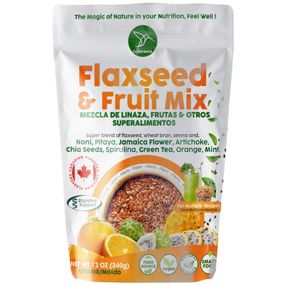 Flaxseed & Fruit Mix, Orange and Mint Flavor