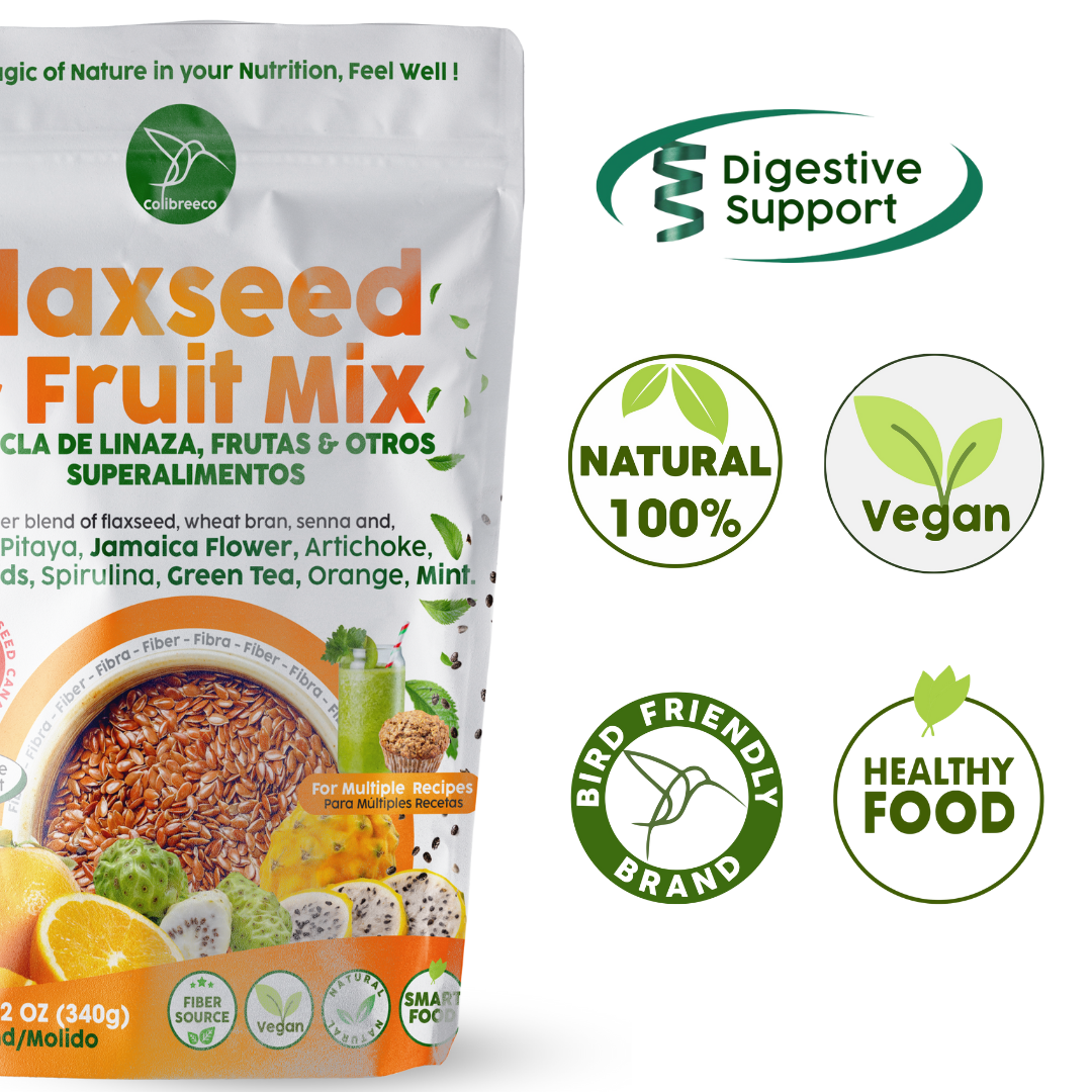 Flaxseed & Fruit Mix, Orange and Mint Flavor