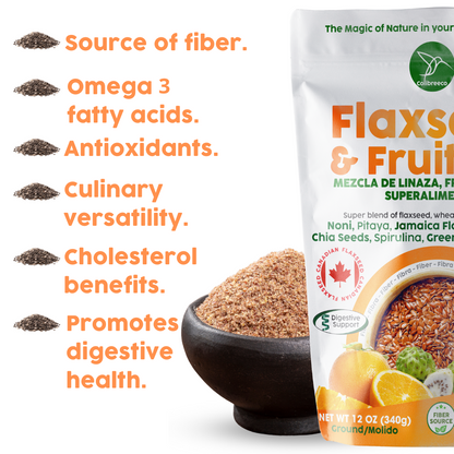 Flaxseed & Fruit Mix, Orange and Mint Flavor