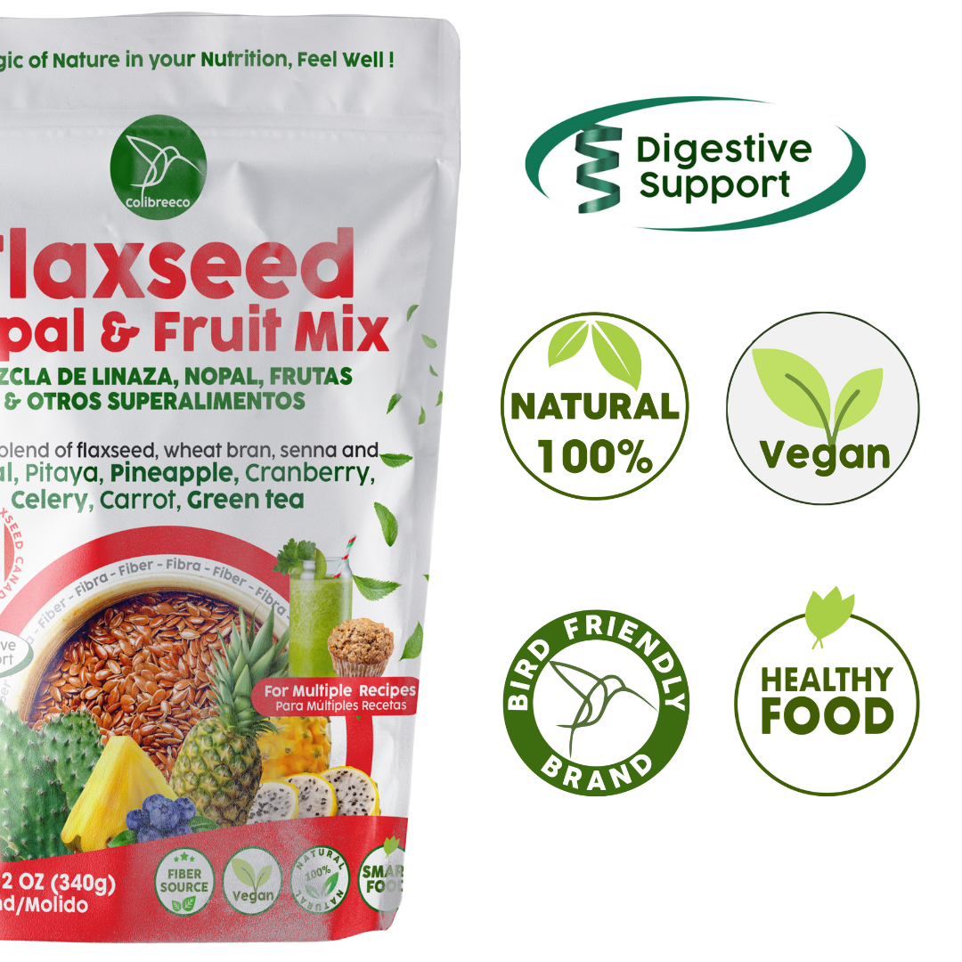 Flaxseed & Fruit Mix, Pineapple and Nopal Flavor