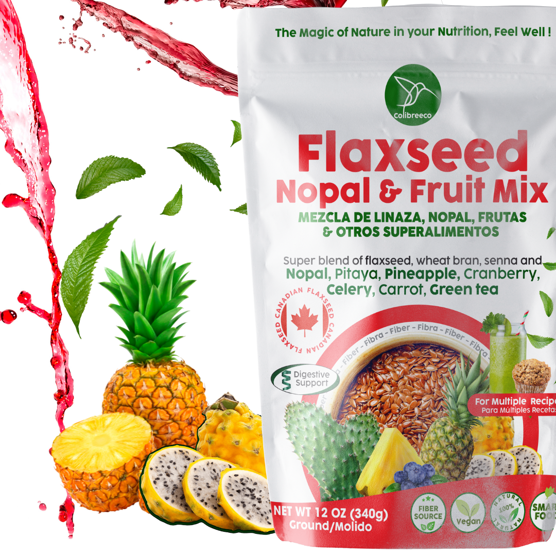 Flaxseed & Fruit Mix, Pineapple and Nopal Flavor