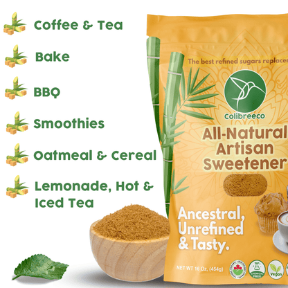 Unrefined Cane Sugar, Naturally Sweet and Chemical-Free.