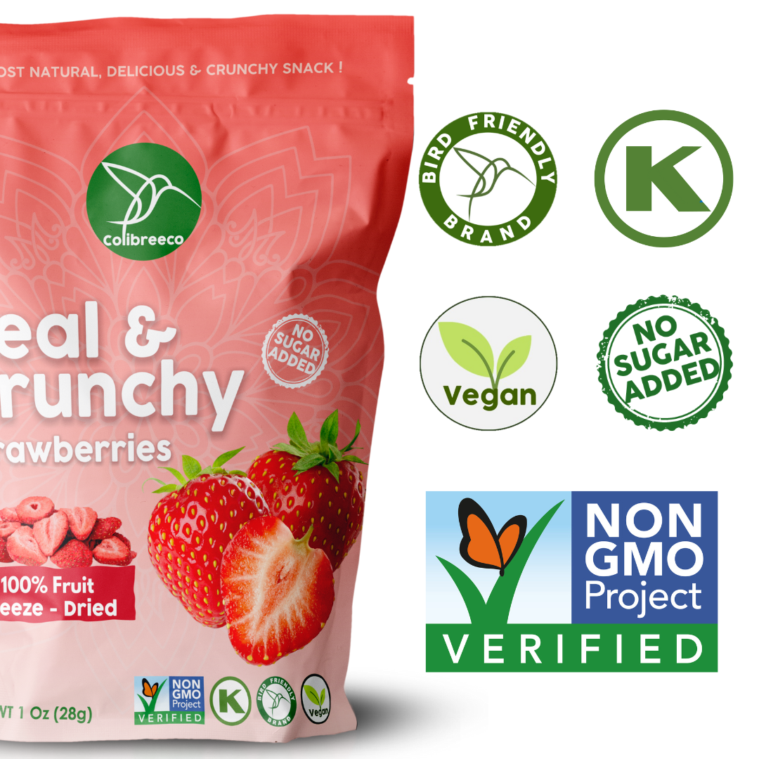 Freeze-Dried Strawberries, Real & Crunchy Fruit Snack