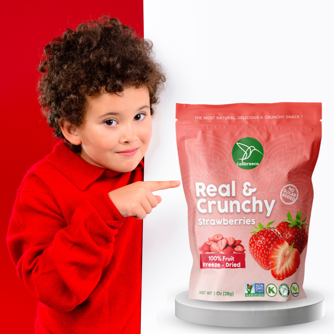 Freeze-Dried Strawberries, Real & Crunchy Fruit Snack