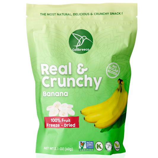 Freeze-Dried Banana, Real & Crunchy Fruit Snack