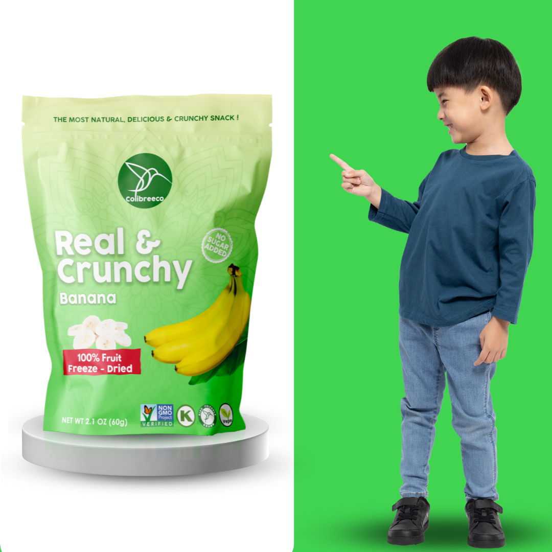 Freeze-Dried Banana, Real & Crunchy Fruit Snack