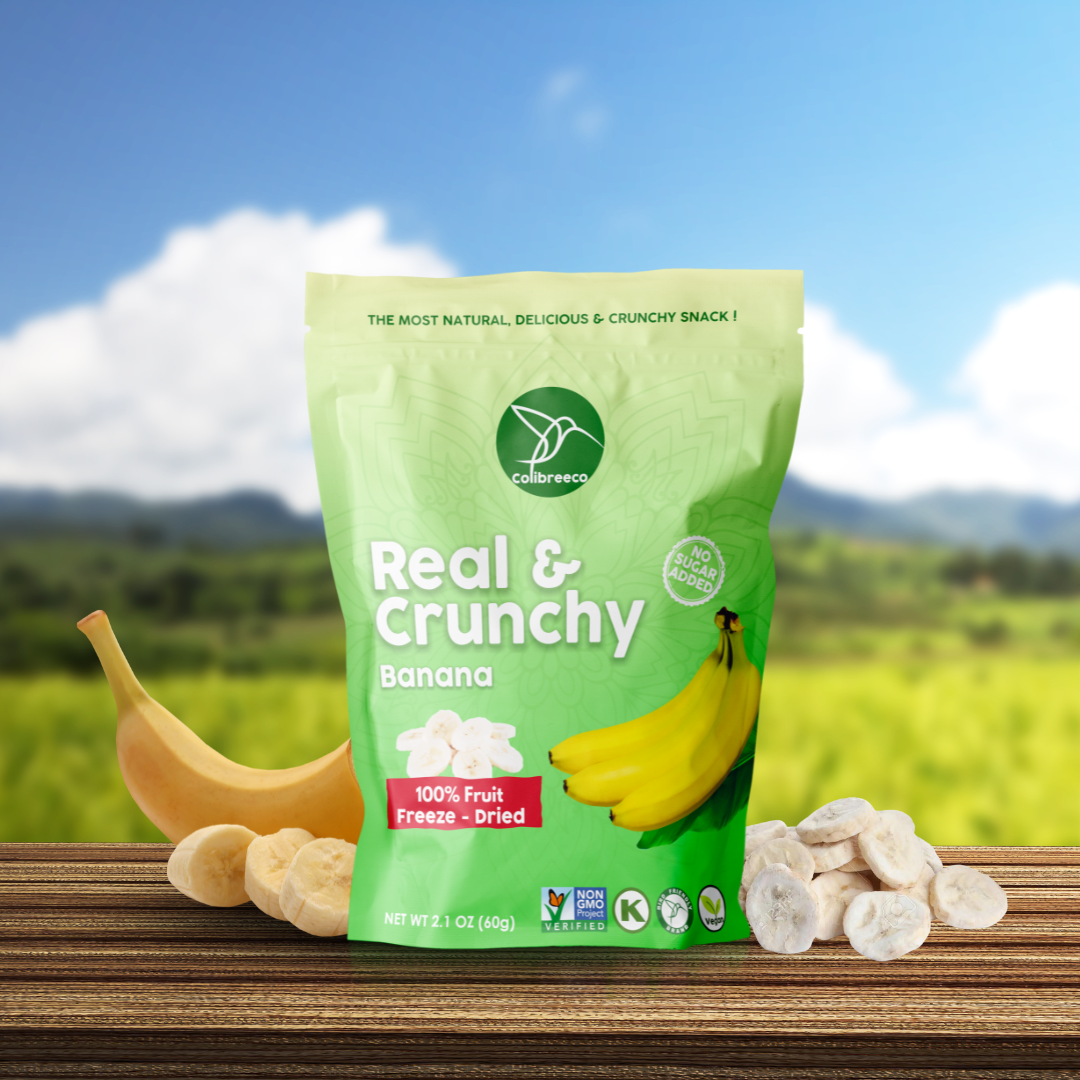 Freeze-Dried Banana, Real & Crunchy Fruit Snack