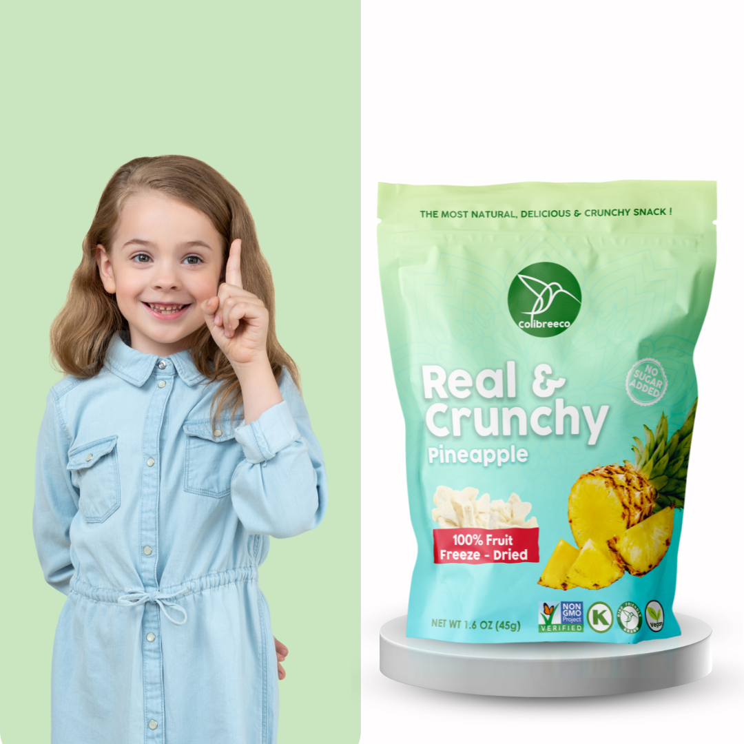 Freeze-Dried Pineapple, Real & Crunchy Fruit Snack