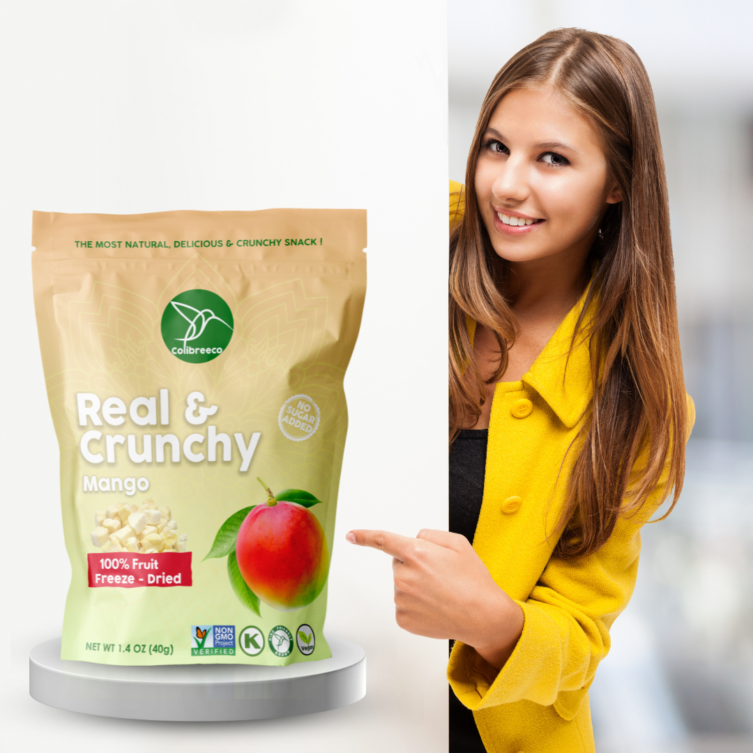 Freeze-Dried Mango, Real & Crunchy Fruit Snack