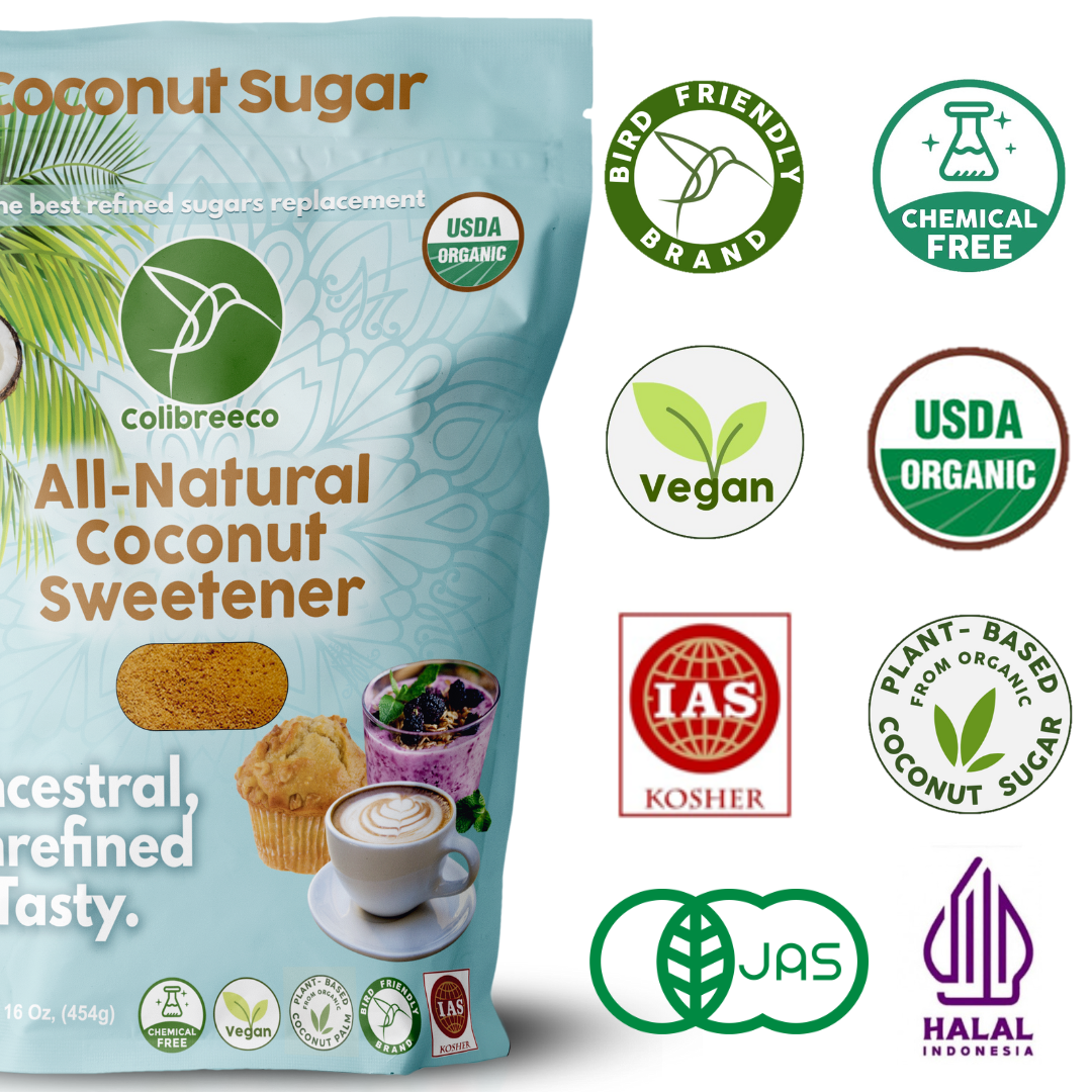 Organic Coconut Sugar, Unrefined and Chemical-Free.